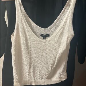 White Knit Tank Top